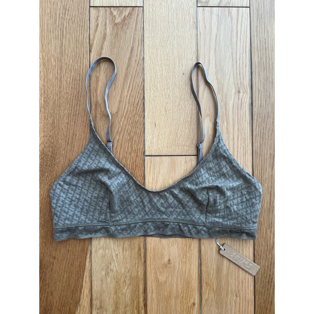 NEW SKIMS Logo Mesh Skimpy Triangle Bralette Desert Womens Size M